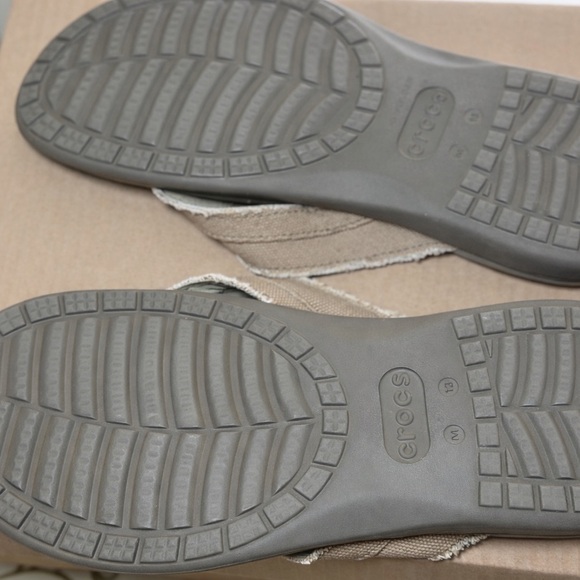 CROCS Comfort Flip Flops - brown and Tan size 13 - Picture 3 of 3